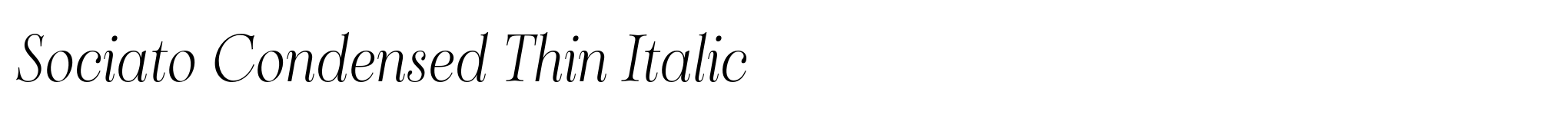 Sociato Condensed Thin Italic image